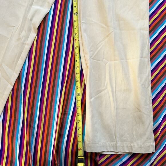 Joes Wide Leg Pants Cream size 8 Beige cotton trouser - Picture 9 of 9